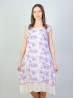 Double Layered Sleeveless Shift Dress W/ Tie-Dye Design